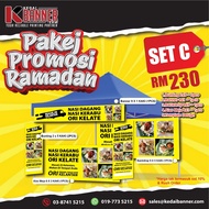 SET PROMOSI BANNER BUNTING BAZAR RAMADHAN / PROMOTION BAJET RAMADHAN
