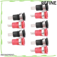 REFINEMENT 10Pairs Banana Female Jack, 4mm Safe Return Type Banana Jack Socket, 31.5mm/1.24in Panel 