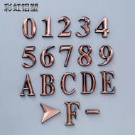 Hotel House Number5cm 3D Characters Hotel Room  Electroplated Digital Signage Private Room Number G5