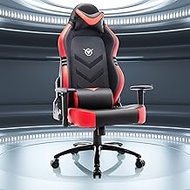 Big and Tall Gaming Chair 350lbs-Racing Computer Gamer Chair,Ergonomic Desk Office PC Chair with Wide Seat, Reclining Back, Adjustable Armrest for Adult Teens-Black/Red