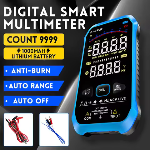 FNIRSI-S1 Digital Multimeter 9999counts AC DC Voltage Resistance Capacitance Diode NCV Hertz Live Wi