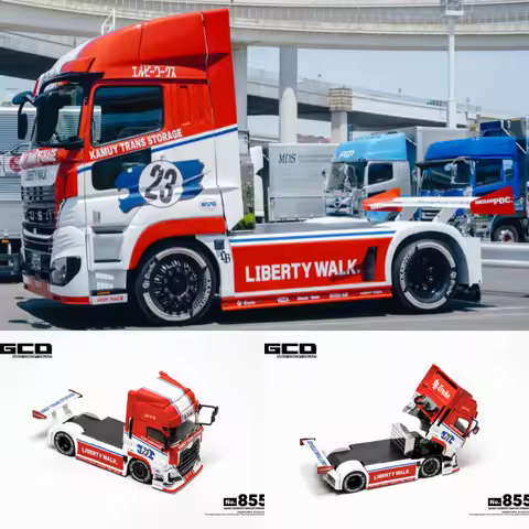 [PreSale] GCD 1:64 UD & LBWK LB-Trucks UD QUON Head Red-White Livery RHD Diecast Model Car
