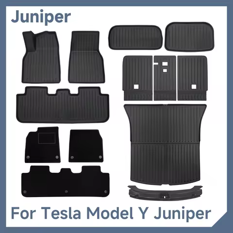 For Tesla Model Y Juniper Accessories TPE Floor Mat Cargo Liner Waterproof Trunk Mat for Tesla Model