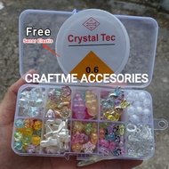 Material Set - Bead Topping Bead Scoop Set Box Free Elastic String Aesthetic Craft