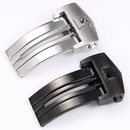 18/20mm Stainless Steel Butterfly Clasp, Fit for Carrera Series, Black Watch Strap Buckle, Precision