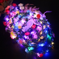 Luminous Green Leaf Garland Flashing Rattan Leaf Sponge Garland Headdress Tourist Attractions Simula
