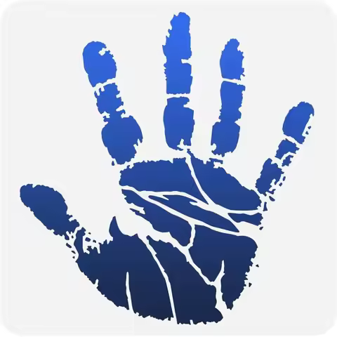 Hand Print Plastic Painting Stencils 12x12 Human Handprint DIY Craft Reusable Templates for Painting