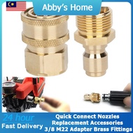 M22 Quick Connect Kits Hose Coupler15mm Copper High Pressure Washer Spout Quick Connector Washer Pip