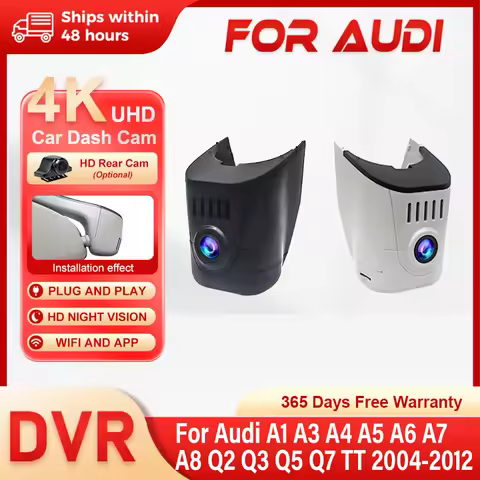 4K OEM Dash Cam For Audi A3/A4/A5/Q5/Q3/A6/A7/Q7/A1/Q2/TT/RS/S/SQ5/S8/SQ8 2004-2012 with Night Visio