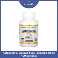 สาหร่ายแดง แอสต้าแซนธิน Astaxanthin AstaLif Pure Icelandic 12 mg 120 Veggie Softgels - California Go