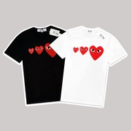CDG 3 Logo small big PLAY CDG T-shirt Three Logo