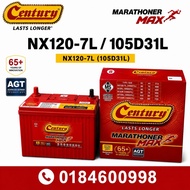 [Installation Provided] Century Marathoner Max NX120-7 105D31L/R 105D31L/R Car Battery Bateri Kereta