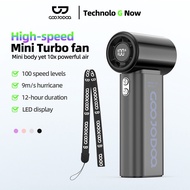 GOOJODOQ GFS007 Mini Portable Fan, Mini Jet Fan, 4000 mAh Long Working Time Up to 12 Hours, USB Rech