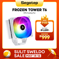 Segotep Frozen Tower T6 White Copper Heat Pipes ARGB Lighting CPU Air Cooler