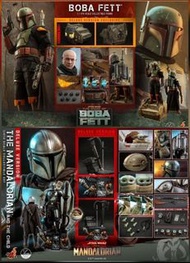 兩隻 Hottoys 星球大戰 Star Wars 1:4 QS017 Mandalorian Deluxe Version 及 QS023 1:4 Boba Fett  Deluxe Version