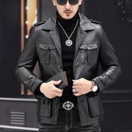 jaket kulit asli pria model sapari-jaket kulit asli original-jaket kulit asli domba Garut
