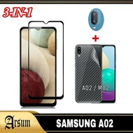 LAYAR PROMO 3-IN-1 Tempered Glass Screen SAMSUNG AO2/ M02 + Garskin + Camera/ 2IN1 Tempered Glass SA