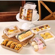 Kraft Sushi Tray Sandwich Box with Lid Pastry Dessert Box Cupcak Sandwich