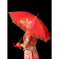 umbrella big umbrella Wedding Supplies Bride Going Out Big Red Umbrella Festive Wedding Umbrella Red