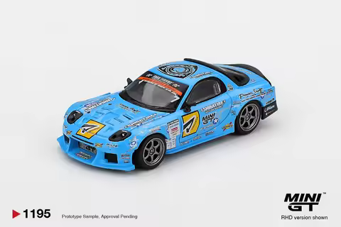 MINIGT 1/64 Mazda RX-7 RE-Amemiya 2025 D1GP MGT01195-CH Cars Alloy Diecast Metal Model Kids Toys Boy
