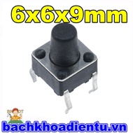 Push button 6x6x9mm 10c bag.