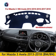 For Mazda 3 M3 Axela 2014 2015 2016 2017 2018  RHD with HUD Car Accessories Sun Protection Car dashboard covers mat Anti-Slip Mat