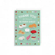 Singapore Souvenir Greeting Card – (Thank you / Thanks / Happy Teacher's Day / Teacher) In-kueh-dible Kueh Nonya Perenakan Ang Gu Tutu Peng Lapis Soon kueh Bahulu