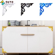 SUYO 4PCS Mirror Wall Corner Sticker, DIY Self Adhesive Mirror Sticker, Simple Room Decor Acrylic Cabinet Decals Home