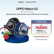 OPPO Watch X2 Smartwatch | 60S Health Check | Upgraded Dual-Frequency GPS | Premium Titanium Bezel