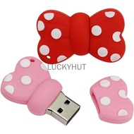 Pink Bow Knot Easy to Carry Pendrive 2TB 1TB Red Bow Knot Pendrive 1GB 8GB 16GB 32GB Pen Drive 64 12