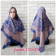 Jilbab Voal Motif Premium Jumbo Syari Ukuran 130x130cm