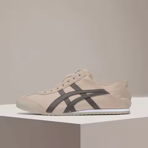 Onitsuka Tiger MEXICO 66 PARATY Light Camel Comfortable Versatile Slip-On Casual Unisex Shoe Lightwe