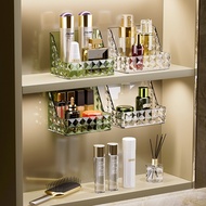 Yimijia Mirror Cabinet Storage Box Wall-Mounted Punch-Free Household Bathroom Table Cosmetics Lipstick Shelf