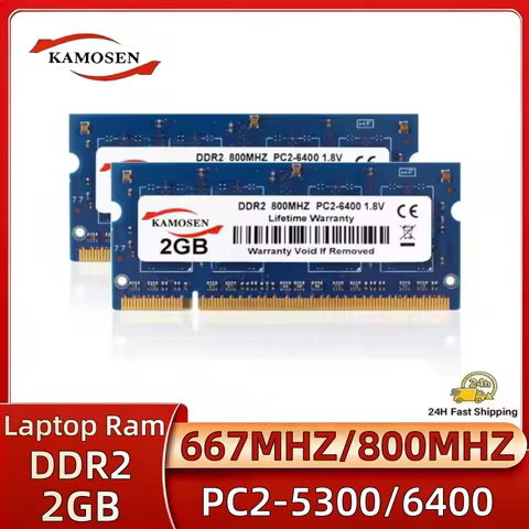 Pack of 2GB PC2-6400S DDR2 800MHz 204pin 1.8V SO-DIMM RAM notebook computer memory supports dual cha