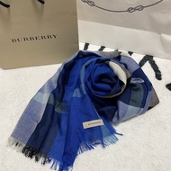 BURBERRY 全新經典款英倫風格紋桑蠶絲混羊絨圍巾