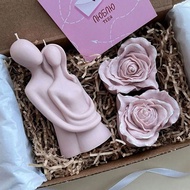 Couple And Love Rose Silicone Mold, Warm Resin Crystal Crafts Making, Handmade DIY Tabletop Art Deco