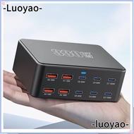 LUOYAO Fast Charger Charging Station, Plastic 330W 330W GAN PD, Durable Black Multifunctional Type C