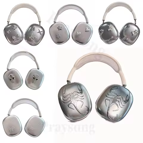 Fashion Cool Metallic Cover for Airpods Max Case Protective Decor for Apple Headphone Airpods Max Co