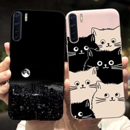 Oppo A91 Case Fashion Cute Cat Astronaut Pattern Casing Shockproof Soft Silicone Bumper Cover Oppo A