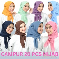 KERUDUNG BELLA SQUARE PAKET USAHA 20 PCS HIJAB/HIJAB BELLA POLOS PAKET USAHA
