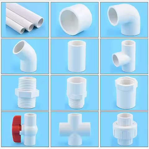 20~50mm PVC Pipe Direct Tee Elbow Union Cross Connector Garden Irrigation Water Pipe Joint Aquarium