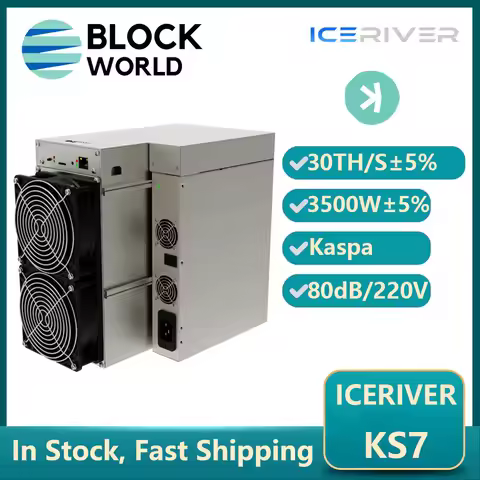 NEW ICERIVER KAS KS7 30TH/s 3500W ASIC KAS Miner With PSU ICERIVER KS7 Kaspa Mining Machine Kaspa Mi