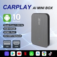 Z4 Carplay AI Box Android 10 Wireless Carplay Android Auto Adapter Smart Mini Dongle Youtube Netflix Wifi SIM เครือข่าย GPS ในตัว