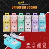 [READY STOCK] GJBY DUAL USB Universal Socket/Entention Wire/Extention Plug/Universor Adapters Chargi