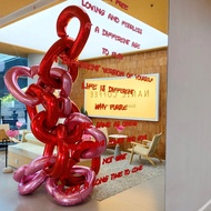 520 Valentine's Day 133cm Creative Hollow Design Heart Balloon Shopping Mall Hotel Restaurant Romant