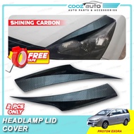 Proton Exora Headlamp Lid Cover Eyebrow Eyelid Lip Eye brow lid- Carbon Black Chrome