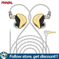 FAAEAL CCA CRA + หูฟังโลหะในหูชุดหูฟังเพลงแบบมีสายในหูหูฟังมอนิเตอร์ไฮไฟตัดเสียงรบกวนกีฬา Gamer หูฟั