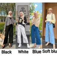 WOMEN'S PALAZZO JEANS HIGH QUALIT WIDELEG DENIM PEREMPUAN