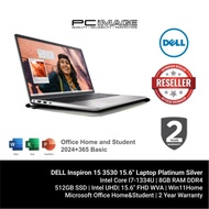 DELL INSPIRON 15 3530 I5-1334U OR I7-1355U//8GB DDR4/512GB/UHD/15.6"/W11H/HNS24/SILVER/2YW