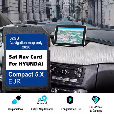 GEN5 Navigation SD Card for Hyundai i10 i20 i30 i40 Kona Santa Tucson Compact 5.X RUR Update 2026 Sa